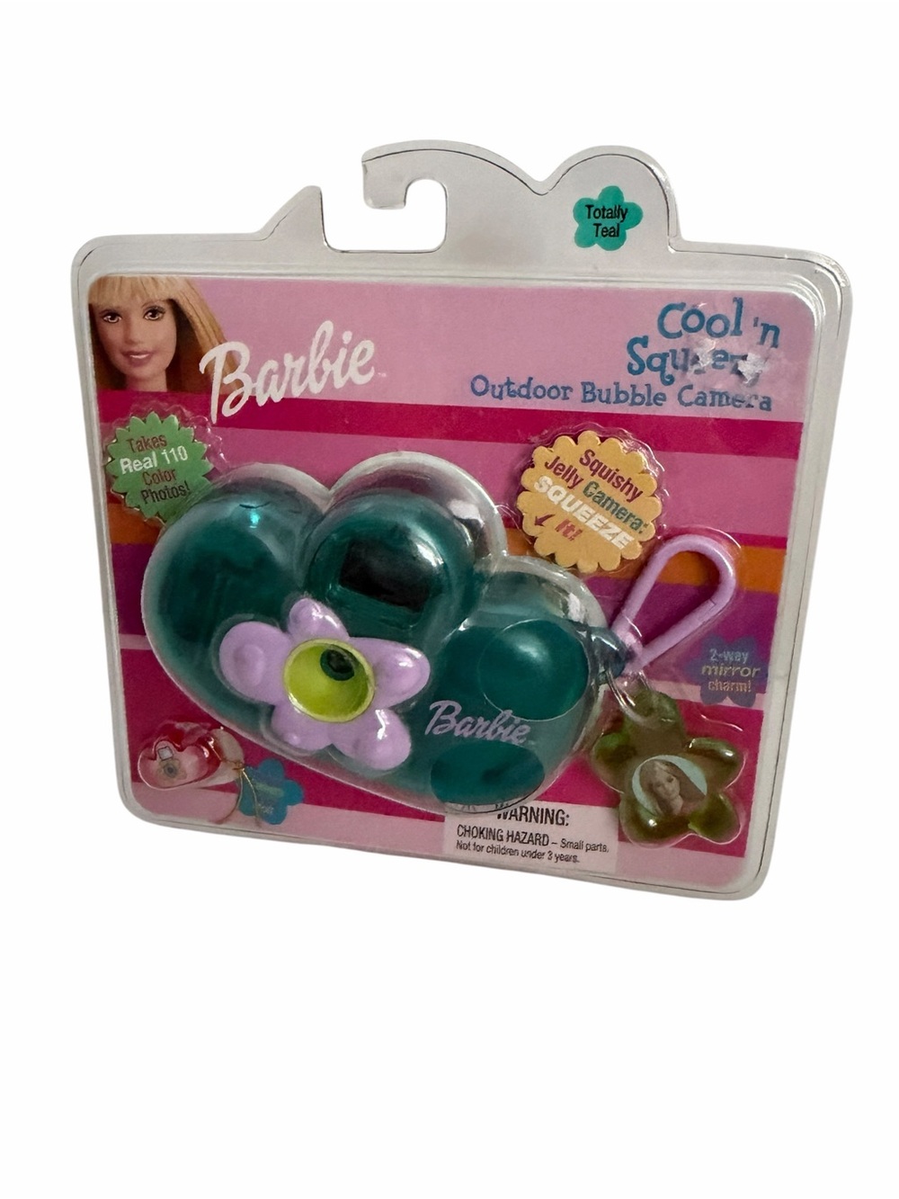 Vintage Barbie Cool 'n Squeezy Bubble 110 Film Point Shoot Camera Teal Green